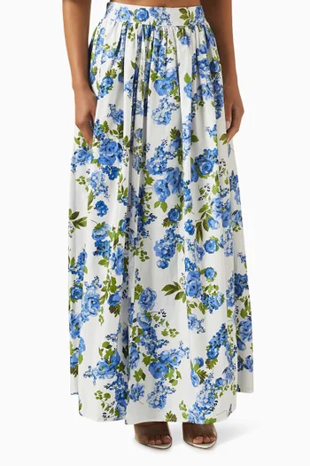 Yassienna Floral-print Skirt in Cotton