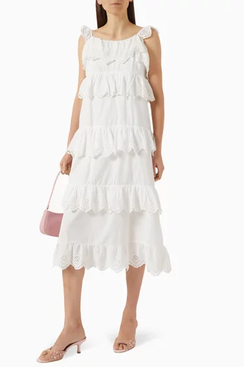 Yaszyra Ruffled Midi Dress