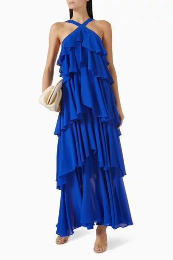 Yasdahlia Halterneck Ruffle Dress