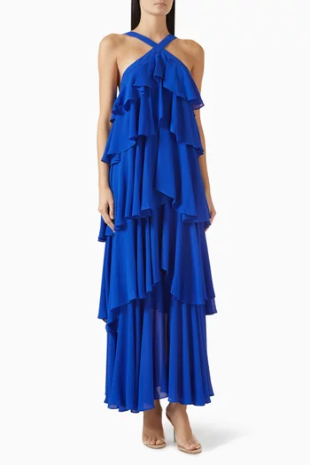 Yasdahlia Halterneck Ruffle Dress