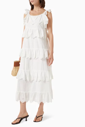 Yaszyra Ruffled Midi Dress