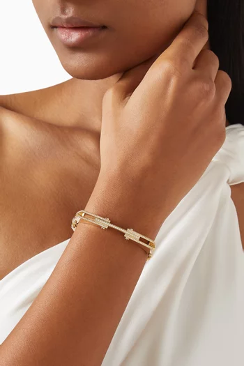 Chrome Diamond Bangle in 14kt Gold