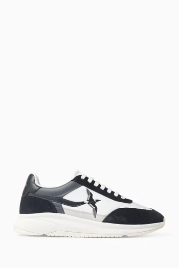 Genesis Neo Bee Bird Runner Sneakers in Leather & Canvas