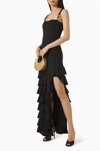 Gavea Flutter Midi Dress in Mesh