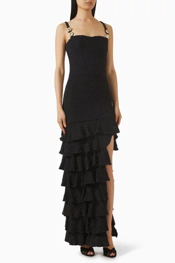 Gavea Flutter Midi Dress in Mesh