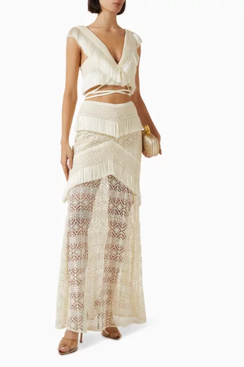 Samba Fringe Maxi Skirt