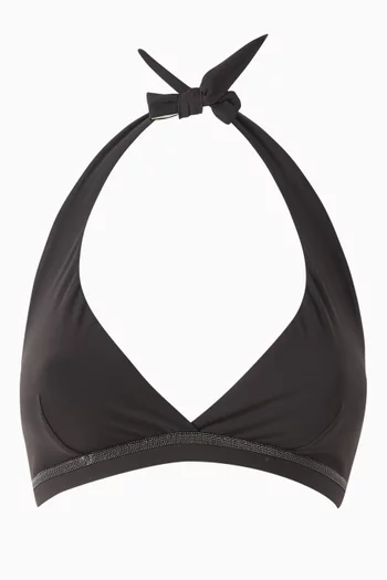 قطعة بيكيني علوية بخرز مونيلي مزيج نايلون