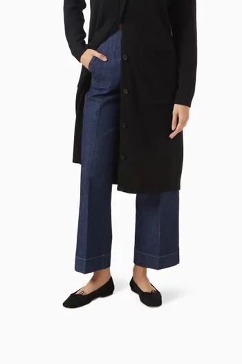 Delfina Ballet Flats in Kid Suede