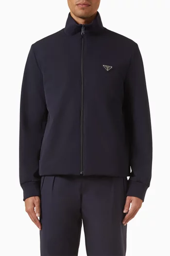 Zipper Sweatshirt in Technical Fabric