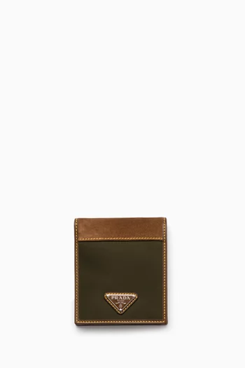 Wallet in Re-nylon & Leather