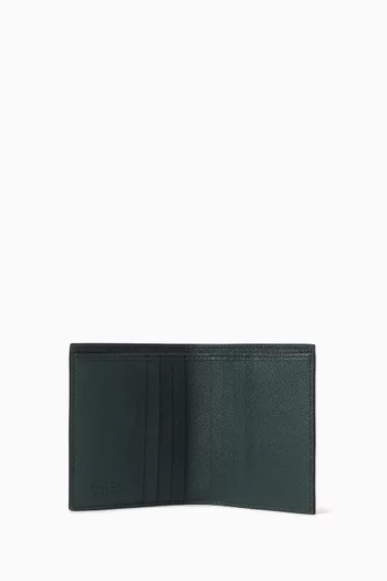 Logo Card Holder in Saffiano Leather