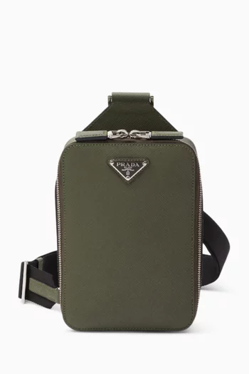 Brique Crossbody Bag in Saffiano Leather