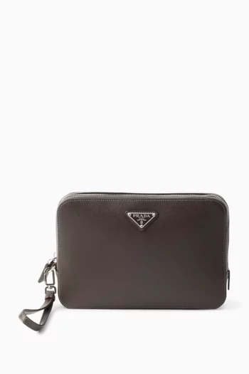 Clutch in Saffiano Leather