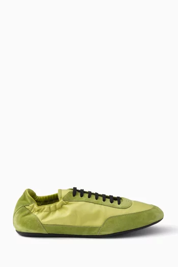 Collapse Elasticised Sneakers in Re-Nylon & Suede
