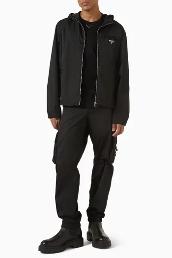 Hooded Blouson Jacket in Re-Nylon