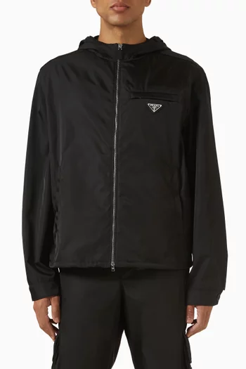 Hooded Blouson Jacket in Re-Nylon