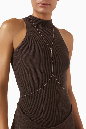 Britney Diamond Body Chain in 18kt Gold