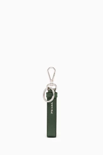 Keychain in Saffiano Leather