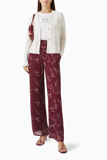 Monogram Buttoned Cardigan