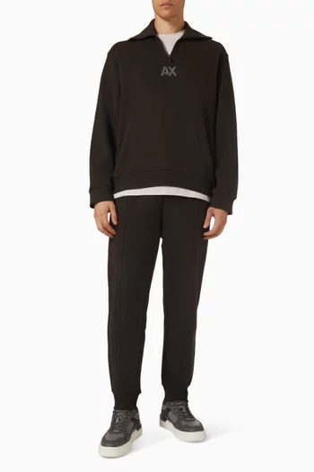 Half-zip Logo Sweatshirt in Cotton