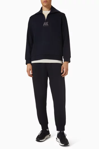 Half-zip Logo Sweatshirt in Cotton
