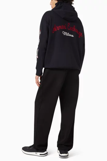 College Logo Hoodie in Cotton