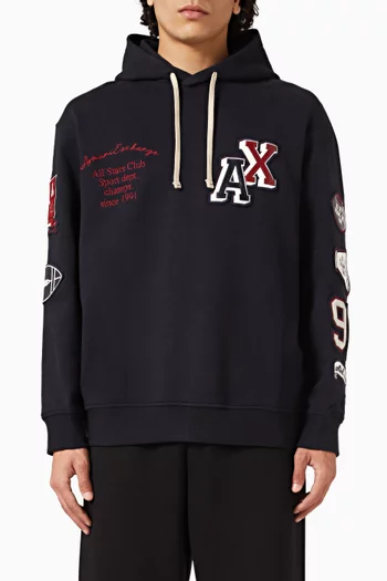 College Logo Hoodie in Cotton