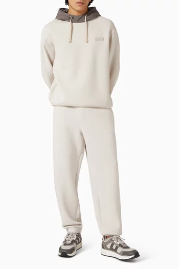 Contrast Hoodie in Cotton Blend