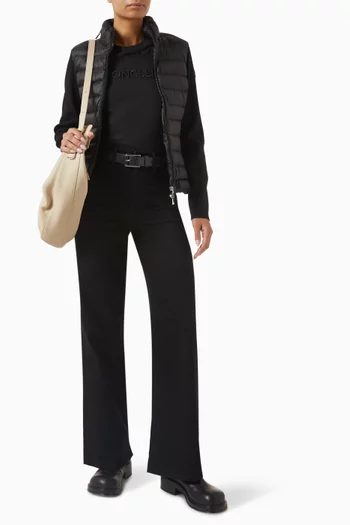Logo Padded Zip-up Cardigan