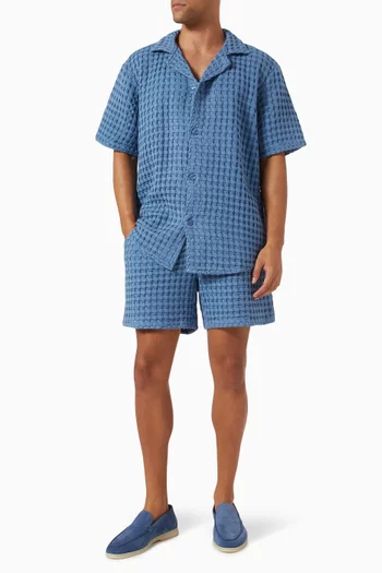 شورت كورونت بورتو بنسيج متشابك قطن