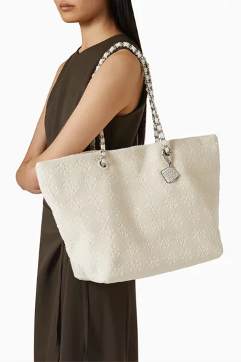 Ella Chain Tote Bag in Cotton-terry