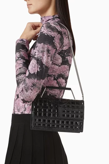 Small Fleming Cage Convertible Shoulder Bag in Leather