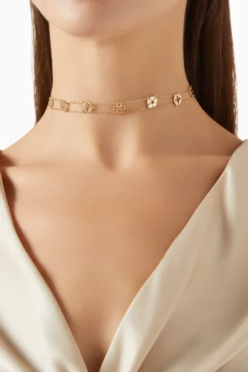 Donna Choker Necklace in 18kt Gold-plated Brass