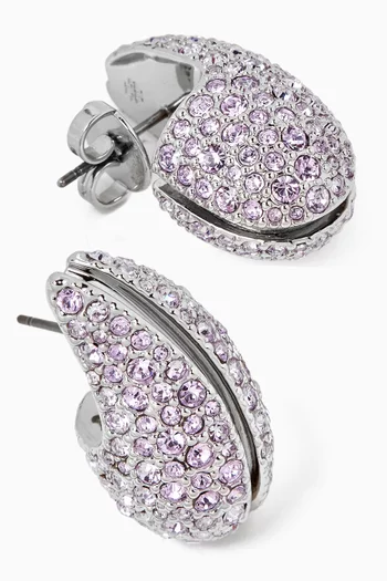 Wave Crystal-embellished Earrings