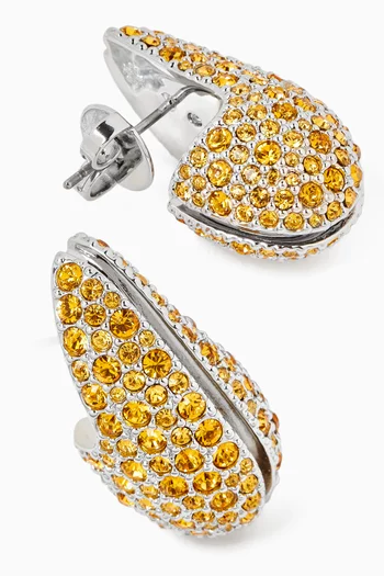 Wave Crystal-embellished Earrings