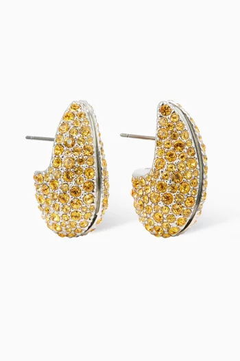 Wave Crystal-embellished Earrings