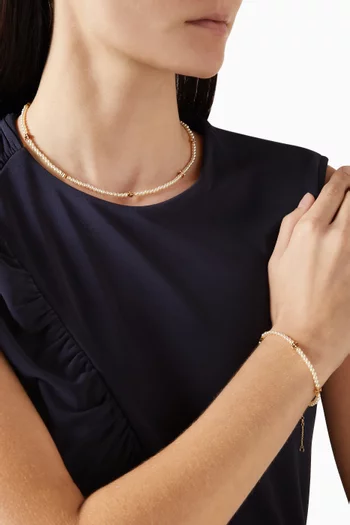 Kira Pearl Necklace in Gold-plated Brass