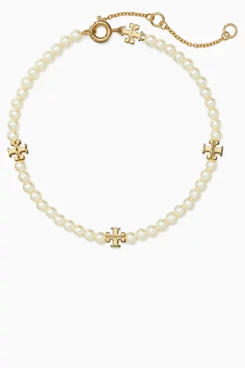 Kira Pearl Bracelet in Gold-plated Brass
