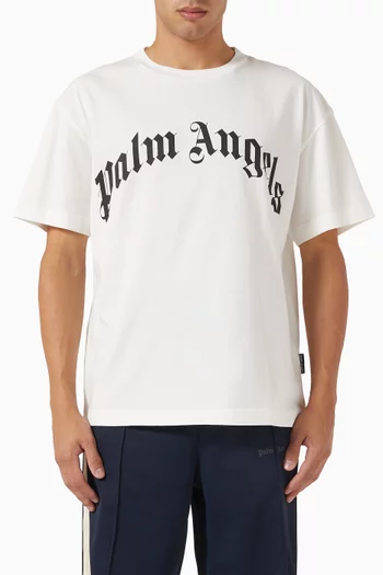 Curved Logo T-shirt in Cotton