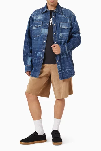 Logo-print Shirt in Denim