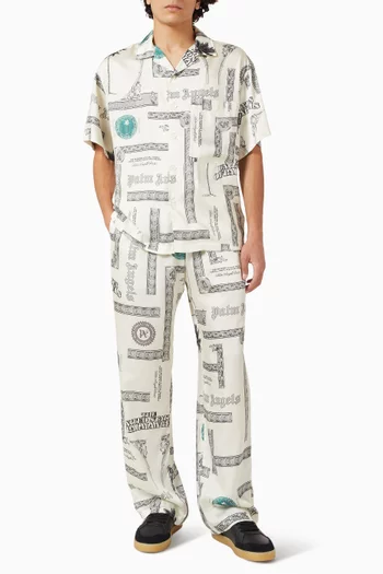 Dollar-print Pants in Cotton