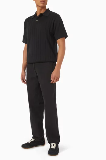 Astern Polo Shirt in Rib Knit