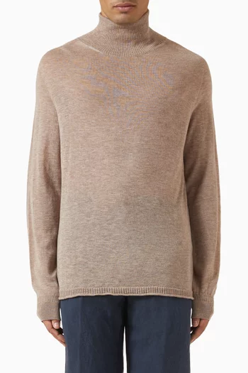 سترة بياقة عالية قماش منسوج