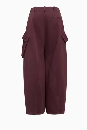 بنطال كارغو بقصة مستديرة شينو باهت