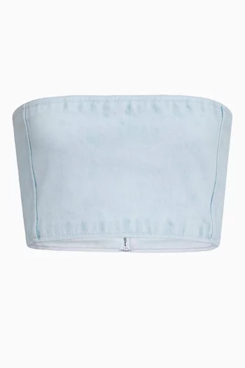 Bandeau Bustier Top in Denim