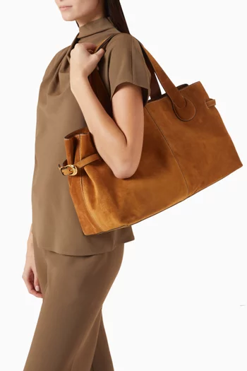 Piper Tote Bag in Suede