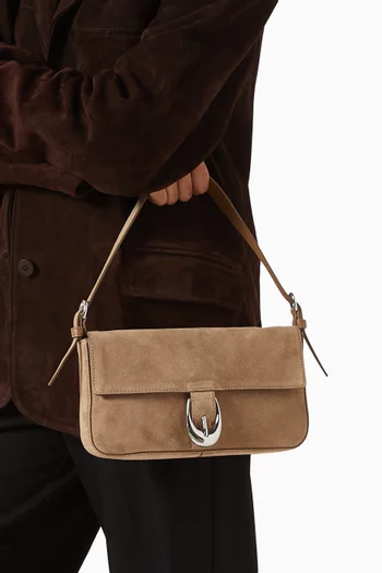 Harlow Shoulder Bag in Suede