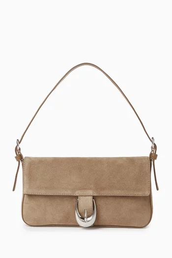 Harlow Shoulder Bag in Suede