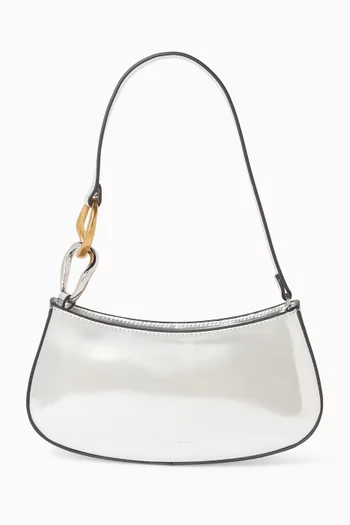 Ollie Shoulder Bag in Metallic Leather