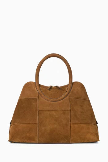 Naomi Satchel Bag in Suede